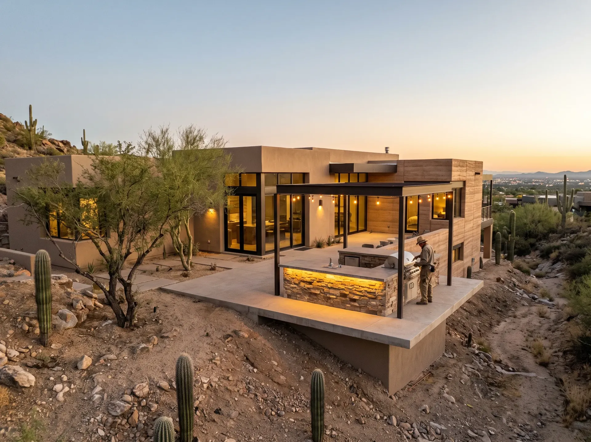 Custom hillside home in the Catalina Foothills above Tucson